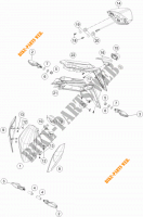 HEADLIGHT / TAIL LIGHT for KTM 1290 SUPER DUKE R ORANGE ABS 2014