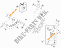 REAR BRAKE MASTER CYLINDER for KTM 1290 SUPER DUKE R ORANGE ABS 2014