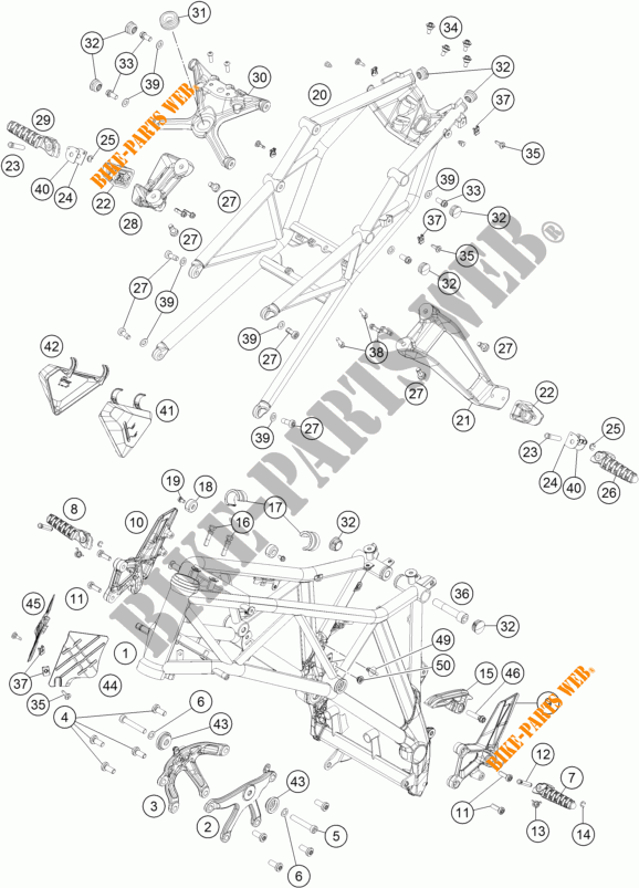 FRAME for KTM 1290 SUPER DUKE R ORANGE ABS 2014