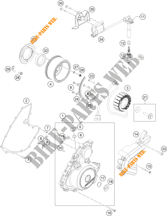 IGNITION SYSTEM for KTM RC 390 WHITE 2020