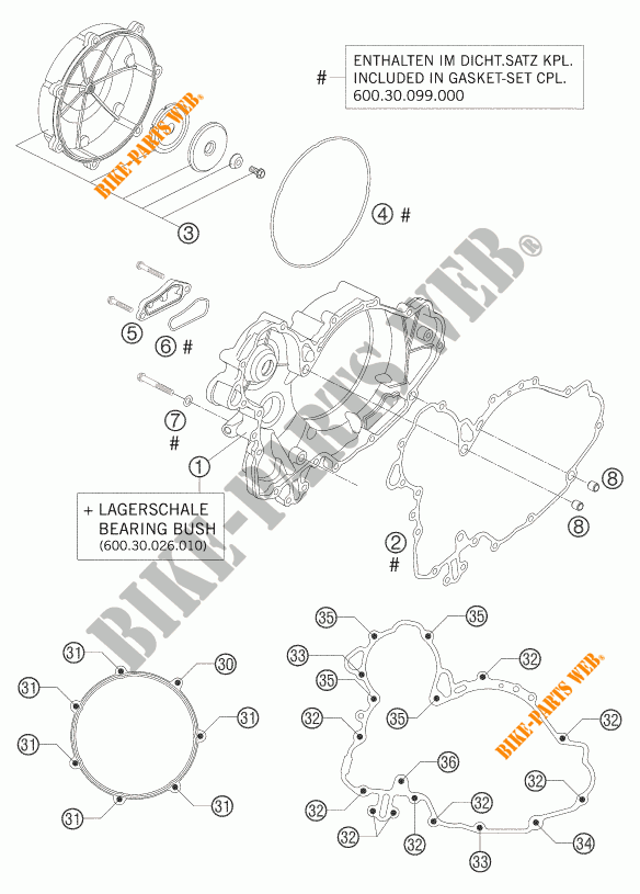 CLUTCH COVER for KTM 990 SUPER DUKE R 2007