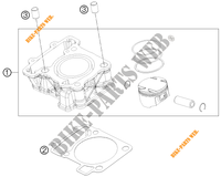 CYLINDER for KTM RC 200 WHITE NO ABS 2019