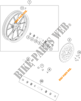 FRONT WHEEL for KTM RC 200 WHITE NO ABS 2019