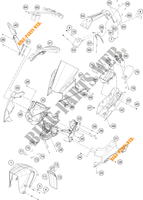 PLASTICS for KTM RC 200 WHITE NO ABS 2019