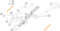 SIDE / MAIN STAND for KTM RC 200 WHITE NO ABS 2019