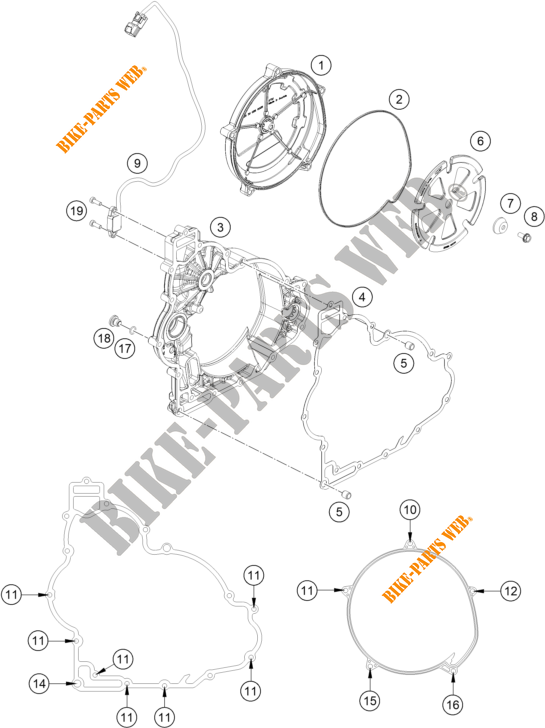CLUTCH COVER for KTM 1290 SUPER DUKE R ORANGE 2020