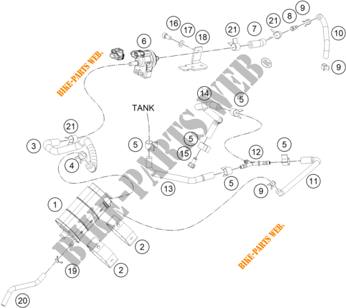 EVAPORATIVE CANISTER for KTM 390 DUKE WHITE - CKD 2020