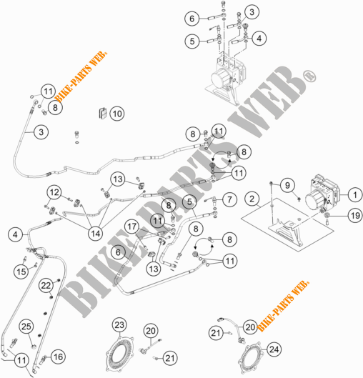 BRAKE ANTIBLOCK SYSTEM ABS for KTM 1290 SUPER ADVENTURE S ORANGE 2020