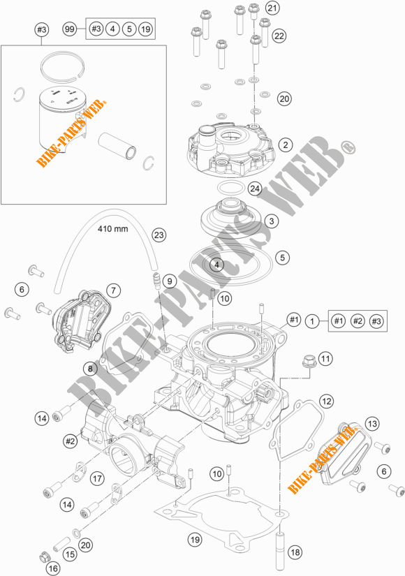 CYLINDER for KTM 85 SX 17/14 2020