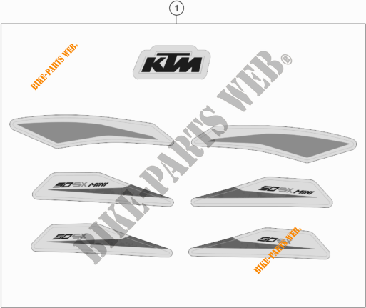 STICKERS for KTM 50 SX 2020