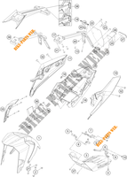 PLASTICS for KTM 390 DUKE WHITE 2021