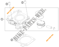 CYLINDER for KTM 200 DUKE ORANGE NON ABS - IKD 2020