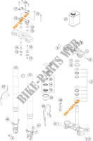 FRONT FORK / TRIPLE CLAMP for KTM 200 DUKE ORANGE NON ABS - IKD 2020