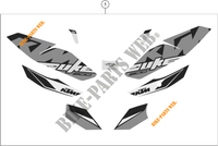 STICKERS for KTM 200 DUKE ORANGE NON ABS - IKD 2020