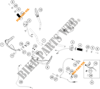 HANDLEBAR / CONTROLS for KTM 250 ADVENTURE ORANGE - B.D. 2021