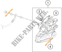 REAR BRAKE CALIPER for KTM 250 ADVENTURE ORANGE - B.D. 2021