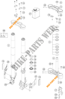 FRONT FORK / TRIPLE CLAMP for KTM 390 ADVENTURE WHITE - B.D. 2021