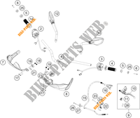 HANDLEBAR / CONTROLS for KTM 390 ADVENTURE WHITE - B.D. 2021