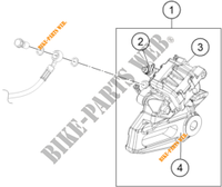 REAR BRAKE CALIPER for KTM 390 ADVENTURE WHITE - B.D. 2021