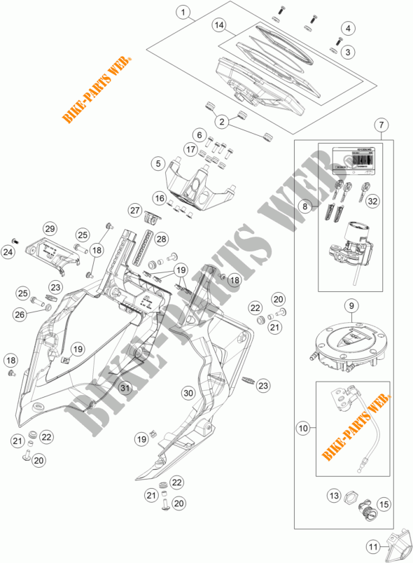 IGNITION SWITCH for KTM 1290 SUPER DUKE GT GREY 2017