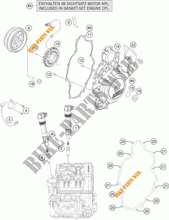 IGNITION SYSTEM for KTM 1290 SUPER DUKE GT GREY 2017