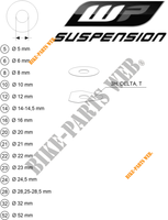 WP SHIMS FOR SETTING for KTM 350 EXC-F SIX DAYS CKD 2021