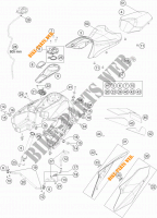 TANK / SEAT for KTM 1290 SUPER DUKE GT GREY 2017