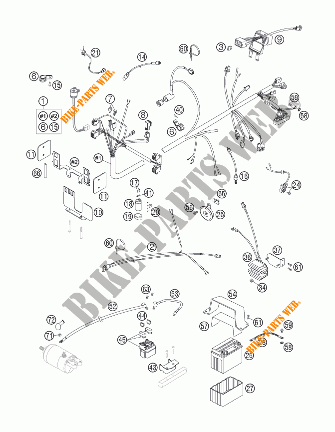 WIRING HARNESS for KTM 640 DUKE II LIMITED EDITION 2006