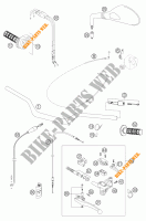 HANDLEBAR / CONTROLS for KTM 640 DUKE II YELLOW 2004