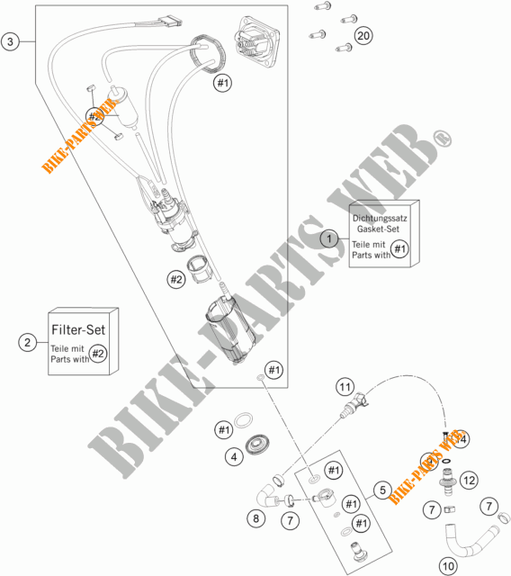 FUEL PUMP for KTM 250 EXC SIX DAYS 2023