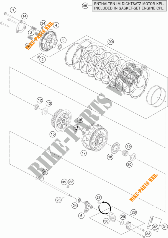 CLUTCH for KTM 1290 SUPER DUKE GT ORANGE 2017