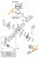 CRANKSHAFT / PISTON for KTM 640 DUKE II ORANGE 2003