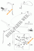 HANDLEBAR / CONTROLS for KTM 640 DUKE II ORANGE 2003