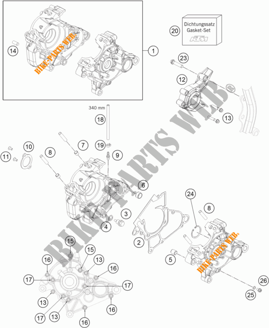 CRANKCASE for KTM 50 SX MINI 2023