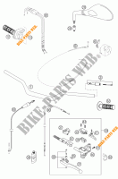 HANDLEBAR / CONTROLS for KTM 640 DUKE II ORANGE 2003