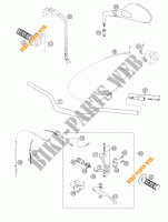 HANDLEBAR / CONTROLS for KTM 640 DUKE II ORANGE 2002