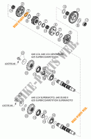 GEARBOX COUNTERSHAFT for KTM 640 DUKE II SCHWARZ 2002