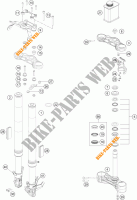 FRONT FORK / TRIPLE CLAMP for KTM 125 DUKE silver 2022