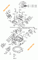 CYLINDER HEAD  for KTM 640 DUKE II ROT 2001