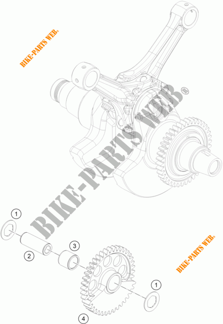BALANCER SHAFT for KTM 1290 SUPER DUKE GT ORANGE ABS 2016