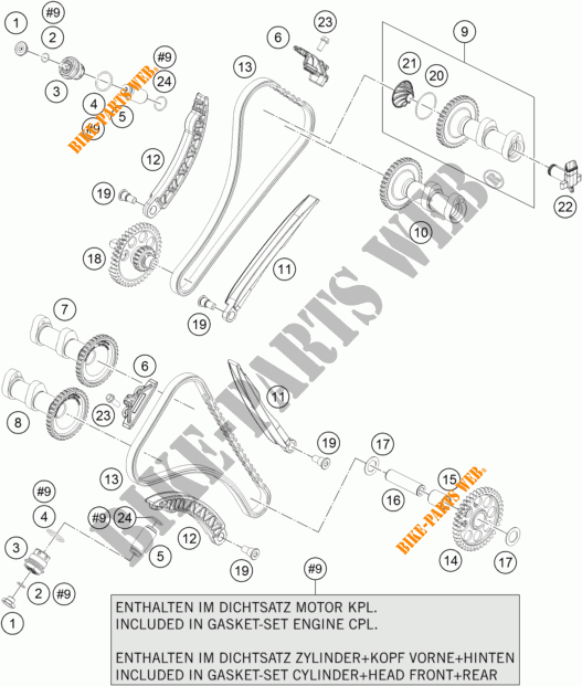 TIMING for KTM 1290 SUPER DUKE GT ORANGE ABS 2016