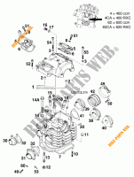CYLINDER HEAD  for KTM 620 DUKE 37KW 1994