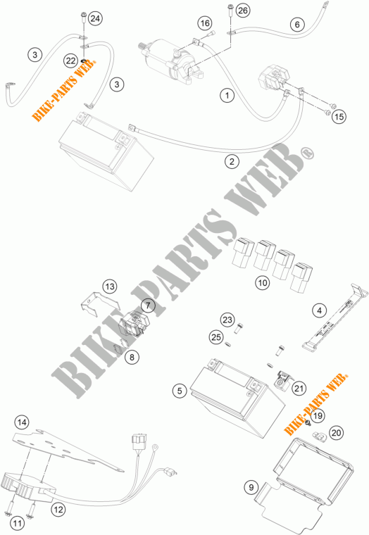 BATTERY for KTM 690 DUKE R ABS 2016