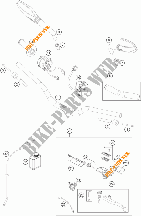 HANDLEBAR / CONTROLS for KTM 690 DUKE R ABS 2016