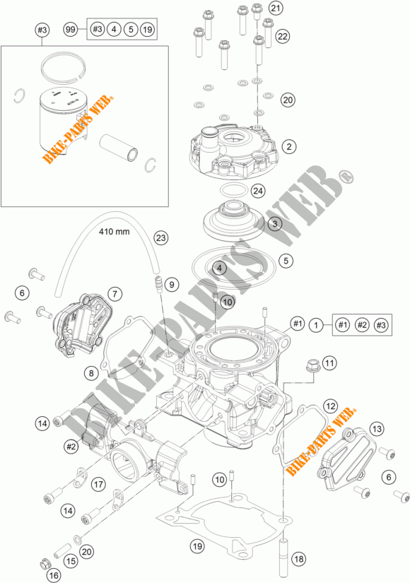 CYLINDER for KTM 85 SX 17/14 2024