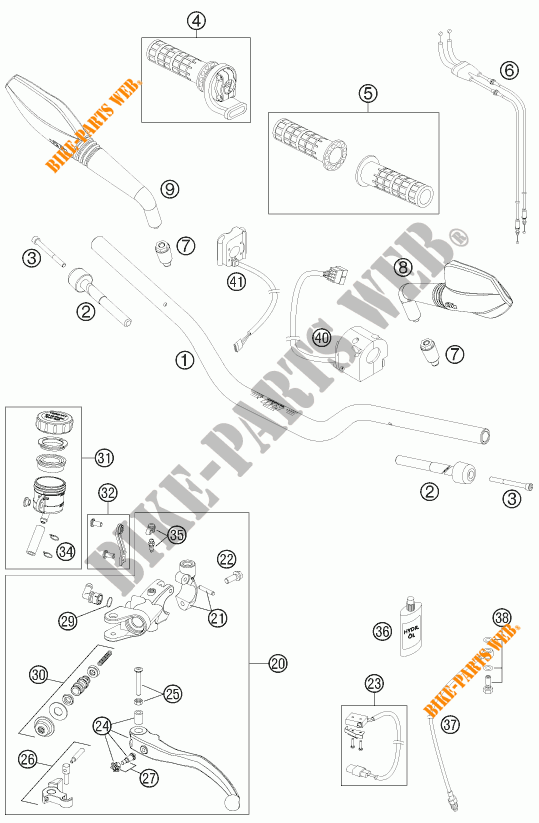 HANDLEBAR / CONTROLS for KTM 690 DUKE R 2011