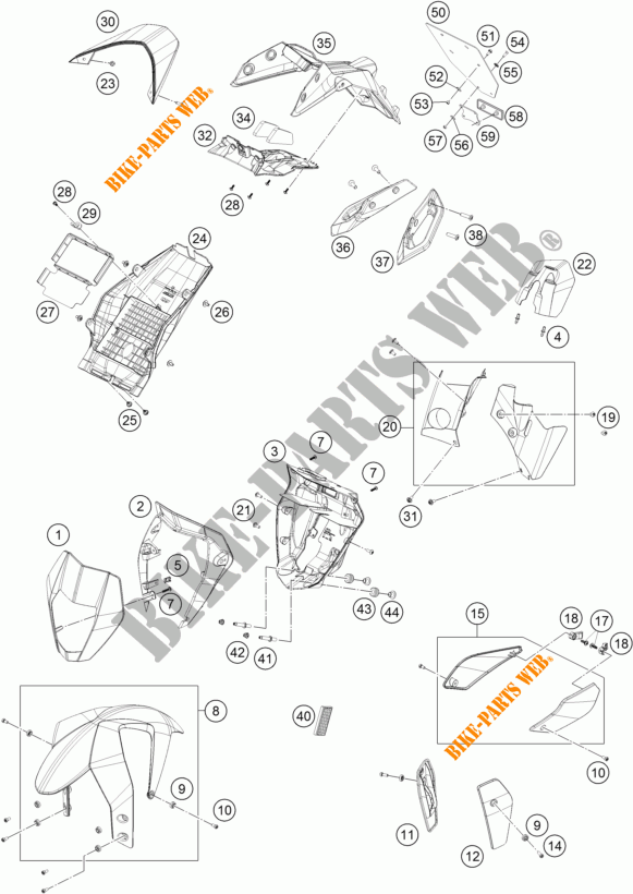 PLASTICS for KTM 690 DUKE R 2017