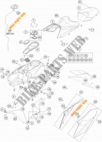 TANK / SEAT for KTM 1290 SUPER DUKE GT GREY ABS 2016