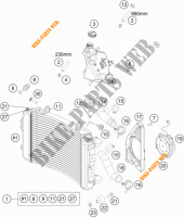 COOLING SYSTEM for KTM 690 DUKE WHITE ABS 2014
