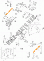 PLASTICS for KTM 690 DUKE WHITE ABS 2014